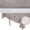 Wachstuch Tischdecke abwaschbar Wachstischdecke Meterware Falschuni Grau Outdoor Tischdecke Gartentischdecke 160cm Breite