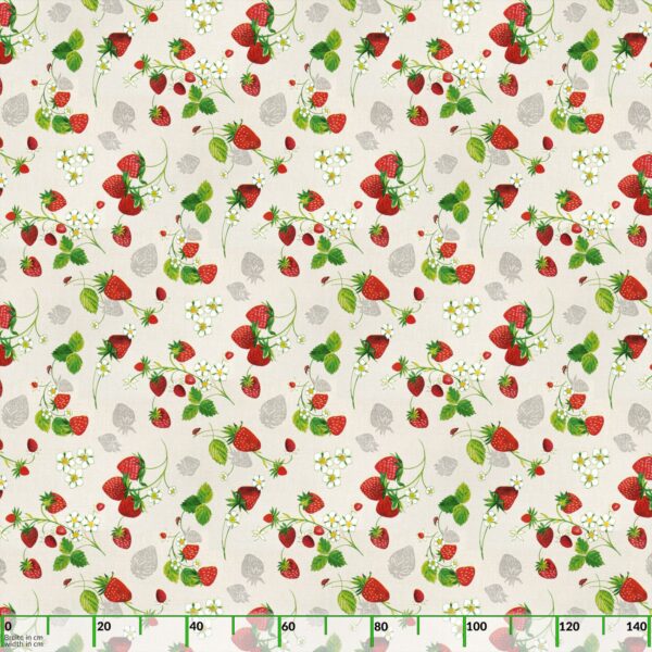 Wachstuch Tischdecke abwaschbar Wachstischdecke Meterware Rechteck Erdbeeren Outdoor Tischdecke Gartentischdecke – 90x130cm, Schnittkante