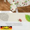 Wachstuch Tischdecke abwaschbar Wachstischdecke Meterware Rechteck Erdbeeren Outdoor Tischdecke Gartentischdecke – 90x130cm, Schnittkante