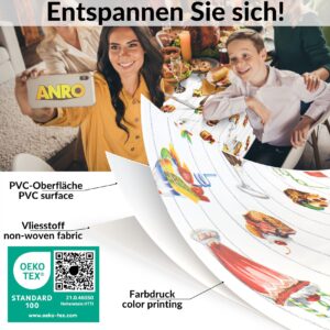 Wachstuch Tischdecke abwaschbar Wachstischdecke Meterware Rechteck Eiscafe Outdoor Tischdecke Gartentischdecke