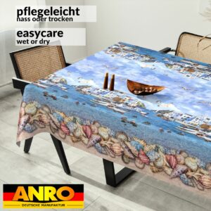 Wachstuch Tischdecke abwaschbar Wachstischdecke Meterware Fischerufer Outdoor Tischdecke Gartentischdecke