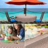 Wachstuch Tischdecke abwaschbar Wachstischdecke Meterware Karo Beige Outdoor Tischdecke Gartentischdecke – 90x130cm, Schnittkante
