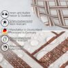 Wachstuch Tischdecke abwaschbar Wachstischdecke Meterware Karo Beige Outdoor Tischdecke Gartentischdecke – 90x130cm, Schnittkante