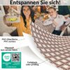 Wachstuch Tischdecke abwaschbar Wachstischdecke Meterware Karo Beige Outdoor Tischdecke Gartentischdecke
