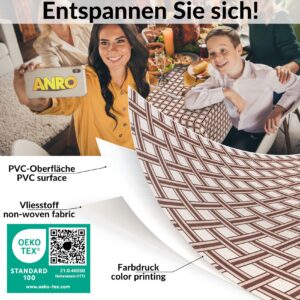 Wachstuch Tischdecke abwaschbar Wachstischdecke Meterware Karo Beige Outdoor Tischdecke Gartentischdecke