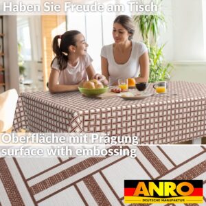 Wachstuch Tischdecke abwaschbar Wachstischdecke Meterware Karo Beige Outdoor Tischdecke Gartentischdecke