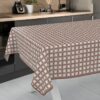 Wachstuch Tischdecke abwaschbar Wachstischdecke Meterware Karo Beige Outdoor Tischdecke Gartentischdecke