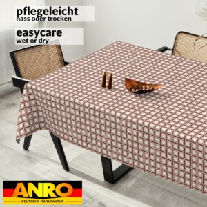 Wachstuch Tischdecke abwaschbar Wachstischdecke Meterware Karo Beige Outdoor Tischdecke Gartentischdecke