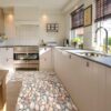 Badematte Weichschaummatte Badläufer Steine Kiesel Mehrfarbig Breite 130cm Meterware – 100x130cm