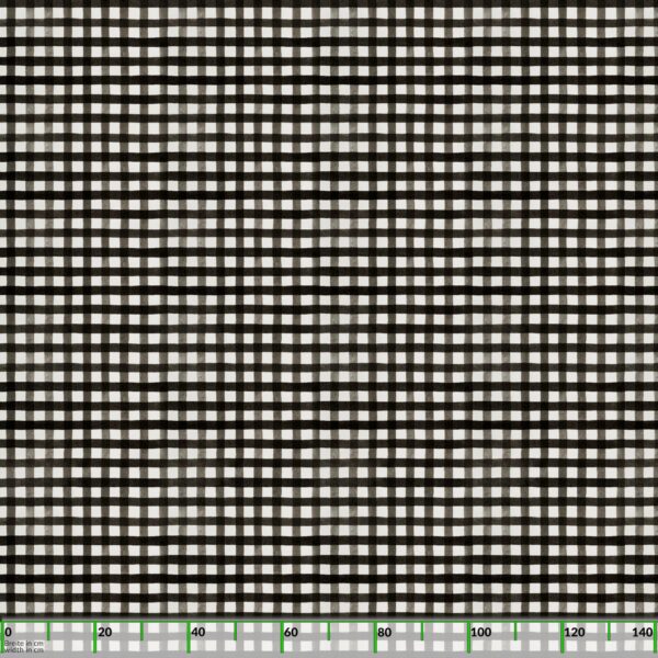 Wachstuch Tischdecke abwaschbar Wachstischdecke Meterware Rechteck Karo Schwarz Outdoor Tischdecke Gartentischdecke – 90x130cm, Schnittkante