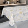 Wachstuch Tischdecke abwaschbar Wachstischdecke Meterware Rechteck Lavendel Outdoor Tischdecke Gartentischdecke – 90x130cm, Schnittkante