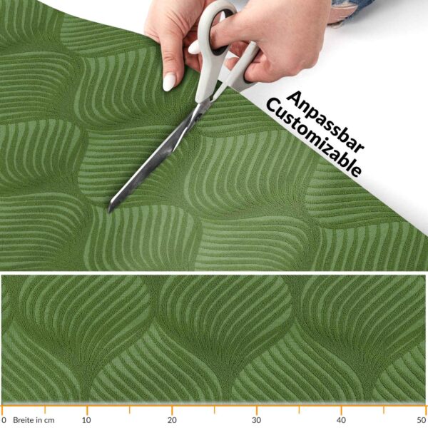 Küchenläufer Teppichläufer Läufer Flur abwischbar Textil Baker Breite 67cm – Grün, 100x67cm