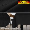 Tischdecke abwaschbar Stofftischdecke MILA Jacquard Baumwolle Polyester Uni Leinenoptik mit Teflonbeschichtung Lotuseffekt Tischdecke