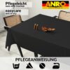 Tischdecke abwaschbar Stofftischdecke MILA Jacquard Baumwolle Polyester Uni Leinenoptik mit Teflonbeschichtung Lotuseffekt Tischdecke