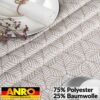 Tischdecke abwaschbar Stofftischdecke Lurex Baumwolle Polyester mit Teflonbeschichtung Lotuseffekt NATA Blätter