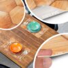 Tischset Platzset Platzdeckchen abwaschbar Tischuntersetzer PVC hitzebeständig 30x45cm – Holzoptik Geometrie Beige