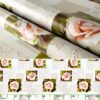 Wachstuchtischdecke Wachstuch Tischdecke abwaschbar rechteck, rund, oval hochwertige Bedruckung Gartentischdecke MIMOSA Rosen Breite 140cm