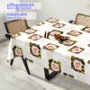 Wachstuchtischdecke Wachstuch Tischdecke abwaschbar rechteck, rund, oval hochwertige Bedruckung Gartentischdecke MIMOSA Rosen Breite 140cm