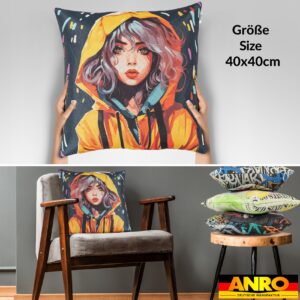 Dekokissen Zierkissen Sofakissen Kissenbezug Kissenhülle Gobelin Popart 28 Motive mit / ohne Füllung 40x40cm