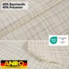 Tischdecke abwaschbar Stofftischdecke ROMA gestreift Baumwolle Polyester mit Teflonbeschichtung Lotuseffekt Tischdecke