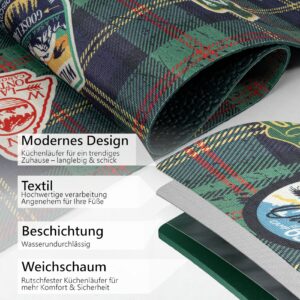 Küchenläufer waschbar Textil + PVC Küchenteppich rutschfest Sprinty Pesca Mehrfarbig 50cm Breit