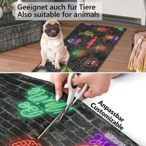 Küchenläufer waschbar Textil + PVC Küchenteppich rutschfest Sprinty Party Mehrfarbig 50cm Breit