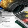 Küchenläufer waschbar Textil + PVC Küchenteppich rutschfest Sprinty Party Mehrfarbig 50cm Breit