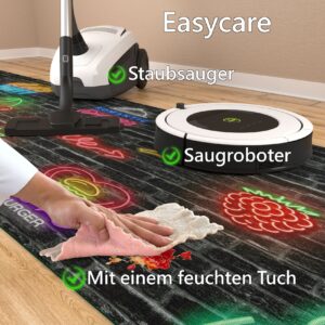 Küchenläufer waschbar Textil + PVC Küchenteppich rutschfest Sprinty Party Mehrfarbig 50cm Breit