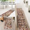 Küchenläufer waschbar Textil + PVC Küchenteppich rutschfest Sprinty Malaga Mehrfarbig 50cm Breit