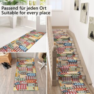 Küchenläufer waschbar Textil + PVC Küchenteppich rutschfest Sprinty Amsterdam Mehrfarbig 50cm Breit