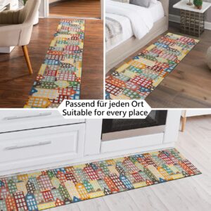 Küchenläufer waschbar Textil + PVC Küchenteppich rutschfest Sprinty Amsterdam Mehrfarbig 50cm Breit