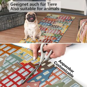 Küchenläufer waschbar Textil + PVC Küchenteppich rutschfest Sprinty Amsterdam Mehrfarbig 50cm Breit