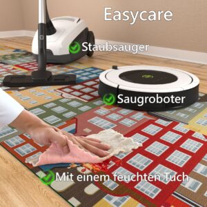 Küchenläufer waschbar Textil + PVC Küchenteppich rutschfest Sprinty Amsterdam Mehrfarbig 50cm Breit