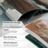 Küchenläufer waschbar Textil + PVC Küchenteppich rutschfest Sprinty Panarea Mehrfarbig 50cm Breit