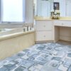 Weichschaummatte Meterware Badematte Badläufer Weichschaum anpassbar Moderno Blau / Beige