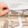 Weichschaummatte Meterware Badematte Badläufer Weichschaum anpassbar Moderno Blau / Beige – Braun, 100x130cm