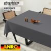 Wachstuch Tischdecke abwaschbar Meterware Wachstuchtischdecke Gartentischdecke 140cm Uni Anthrazit