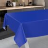 Wachstuch Tischdecke abwaschbar Meterware Wachstuchtischdecke Gartentischdecke 140cm Uni Blau