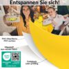 Wachstuch Tischdecke abwaschbar Meterware Wachstuchtischdecke Gartentischdecke 140cm Uni Gelb – 100x140cm, Schnittkante