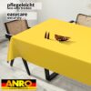Wachstuch Tischdecke abwaschbar Meterware Wachstuchtischdecke Gartentischdecke 140cm Uni Gelb – 100x140cm, Schnittkante