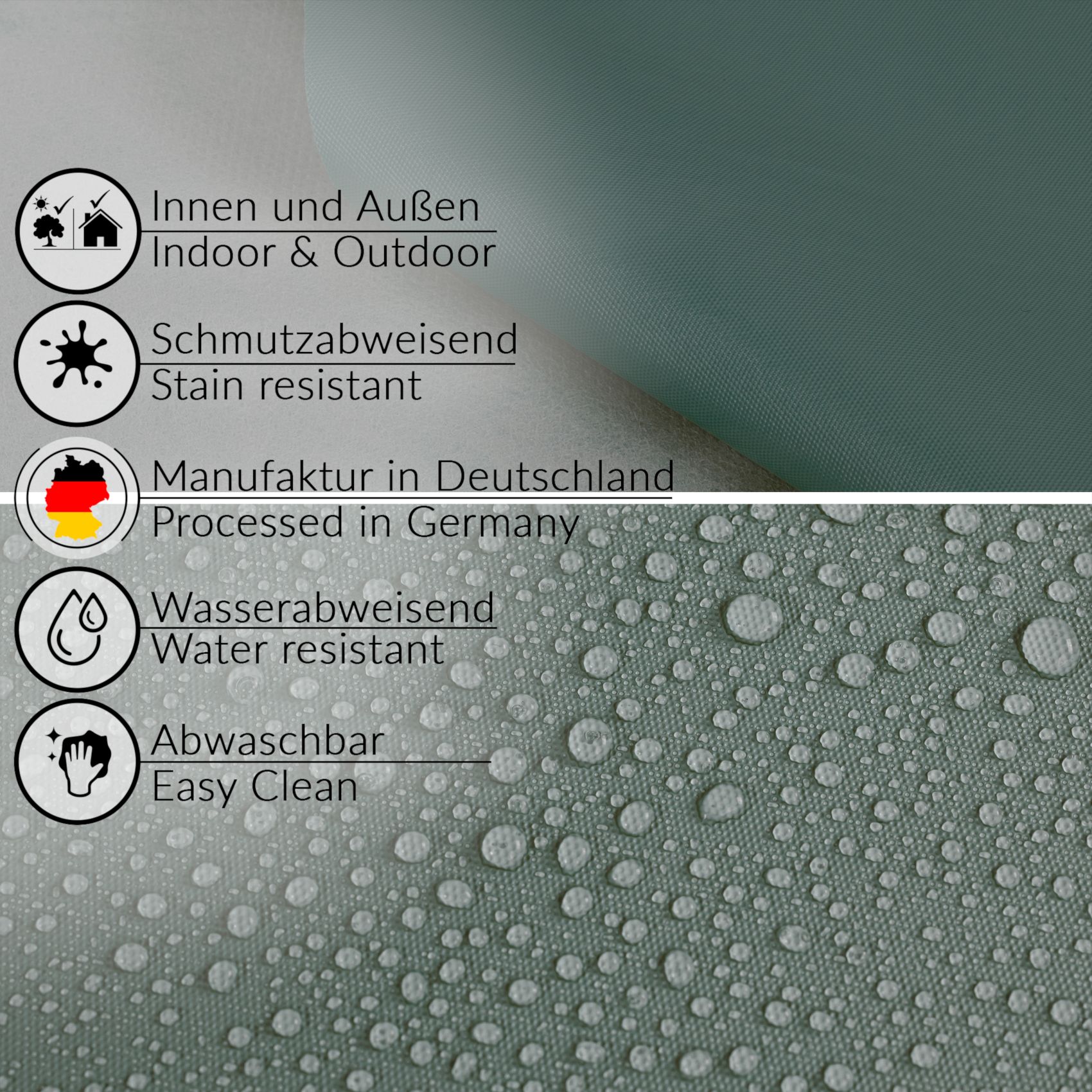 Wachstuch Tischdecke abwaschbar Meterware Wachstuchtischdecke Gartentischdecke 140cm Uni Tannengrün – 90x130cm, Schnittkante