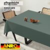 Wachstuch Tischdecke abwaschbar Meterware Wachstuchtischdecke Gartentischdecke 140cm Uni Tannengrün