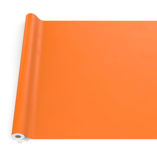 Wachstuch Tischdecke abwaschbar Meterware Wachstuchtischdecke Gartentischdecke 140cm Uni Orangen – 100x140cm, Schnittkante