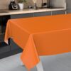 Wachstuch Tischdecke abwaschbar Meterware Wachstuchtischdecke Gartentischdecke 140cm Uni Orangen