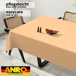 Wachstuch Tischdecke abwaschbar Meterware Wachstuchtischdecke Gartentischdecke 140cm Uni Apricot