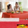 Wachstuch Tischdecke abwaschbar Meterware Wachstuchtischdecke Gartentischdecke 140cm Uni Rot – 90x130cm, Schnittkante