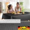 ERSCHW_90SQF Wachstuch Tischdecke abwaschbar Meterware Wachstuchtischdecke Gartentischdecke 140cm Uni Schwarz – 100x140cm, Schnittkante