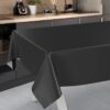 Wachstuch Tischdecke abwaschbar Meterware Wachstuchtischdecke Gartentischdecke 140cm Uni Schwarz