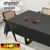 Wachstuch Tischdecke abwaschbar Meterware Wachstuchtischdecke Gartentischdecke 140cm Uni Schwarz