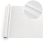 Wachstuchtischdecke abwaschbar Tischdecke Wachstuch Textileffekt Prägung Chic & Charme Weiß Breite 140cm